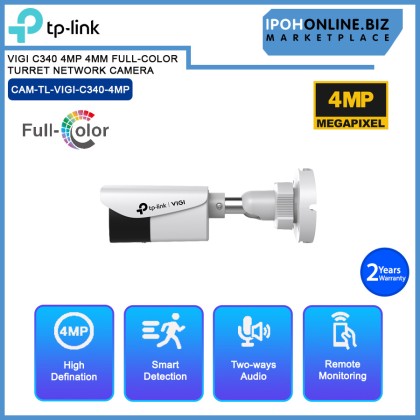 TP-LINK VIGI C340 4MP 4MM OUTDOOR FULL-COLOR BULLET NETWORK CAMERA