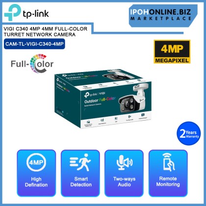 TP-LINK VIGI C340 4MP 4MM OUTDOOR FULL-COLOR BULLET NETWORK CAMERA