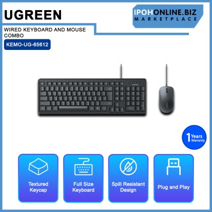 UGREEN UG-MK330-65612 WIRED KEYBOARD AND MOUSE COMBO (K330+MU007)
