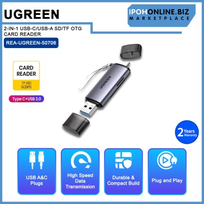 UGREEN 2-IN-1 USB-C/USB-A SD/TF OTG CARD READER UGREEN 2-IN-1 USB-C/USB-A SD/TF OTG CARD READER