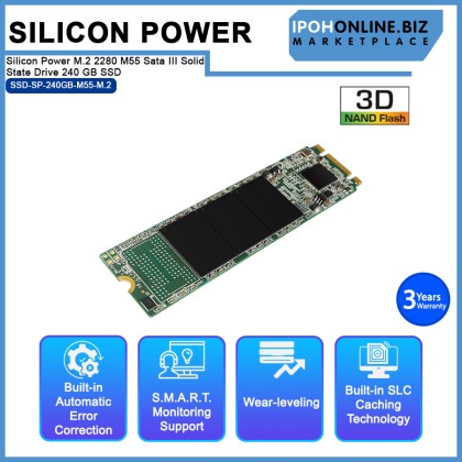 Silicon Power M.2 2280 M55 Sata III Solid State Drive 240 GB SSD - SP240GBSS3M55M28 Silicon Power M.2 2280 M55 Sata III Solid State Drive 240 GB SSD - SP240GBSS3M55M28