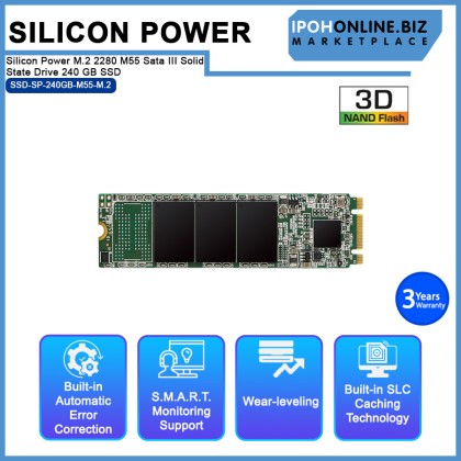 Silicon Power M.2 2280 M55 Sata III Solid State Drive 240 GB SSD - SP240GBSS3M55M28 Silicon Power M.2 2280 M55 Sata III Solid State Drive 240 GB SSD - SP240GBSS3M55M28