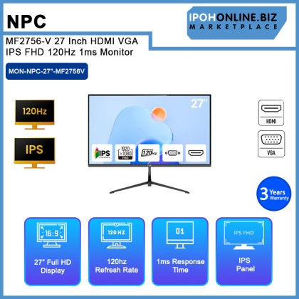 NPC MF2756-V 27 Inch HDMI VGA IPS FHD 120Hz 1ms Monitor