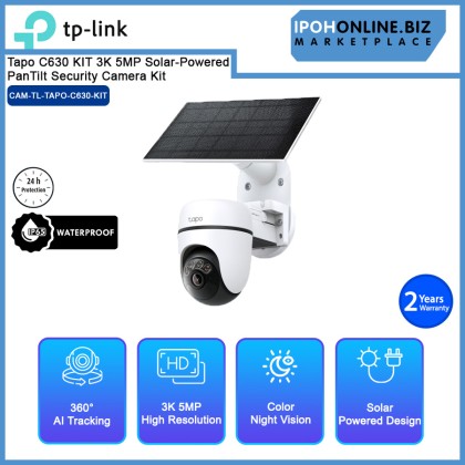 TP-LINK Tapo C630 KIT 3K 5MP Solar-Powered Pan/Tilt Security Camera Kit TP-LINK Tapo C630 KIT 3K 5MP Solar-Powered Pan/Tilt Security Camera Kit