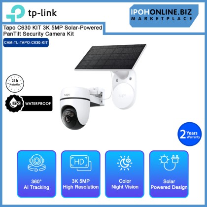 TP-LINK Tapo C630 KIT 3K 5MP Solar-Powered Pan/Tilt Security Camera Kit TP-LINK Tapo C630 KIT 3K 5MP Solar-Powered Pan/Tilt Security Camera Kit