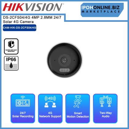 HIKVISION DS-2CFS04/4G 4MP 2.8MM 24/7 Solar 4G Camera