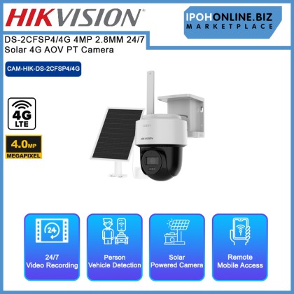HIKVISION DS-2CFSP4/4G 4MP 2.8MM 24/7 Solar 4G AOV PT Camera