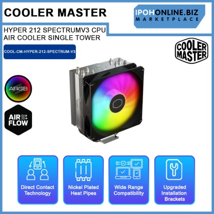 COOLER MASTER HYPER 212 SPECTRUM V3 CPU AIR COOLER SINGLE TOWER