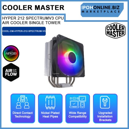 COOLER MASTER HYPER 212 SPECTRUM V3 CPU AIR COOLER SINGLE TOWER