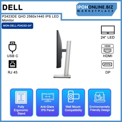 Dell P2423DE 24" Inch USB C QHD 2560x1440 IPS LED Monitor (USB C,DP, HDMI, RJ45) Dell P2423DE 24" Inch USB C QHD 2560x1440 IPS LED Monitor (USB C,DP, HDMI, RJ45)