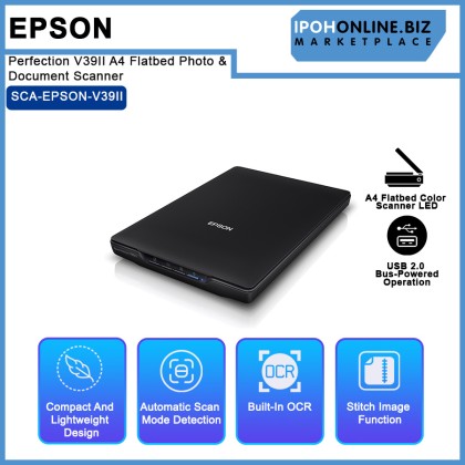 Epson Perfection V39II A4 Flatbed Photo & Document Scanner