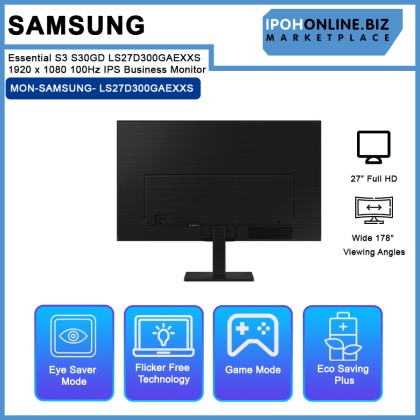 Samsung Essential S3 S30GD LS27D300GAEXXS 27" FHD 1920 x 1080 100Hz IPS Business Monitor