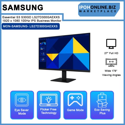 Samsung Essential S3 S30GD LS27D300GAEXXS 27" FHD 1920 x 1080 100Hz IPS Business Monitor
