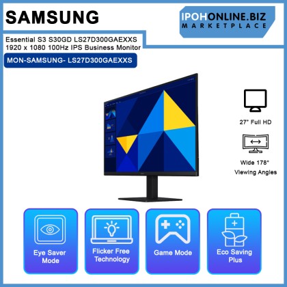 Samsung Essential S3 S30GD LS27D300GAEXXS 27" FHD 1920 x 1080 100Hz IPS Business Monitor