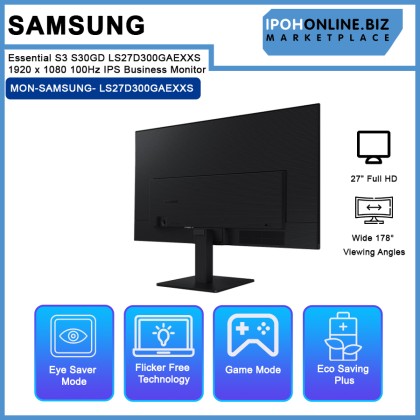 Samsung Essential S3 S30GD LS27D300GAEXXS 27" FHD 1920 x 1080 100Hz IPS Business Monitor
