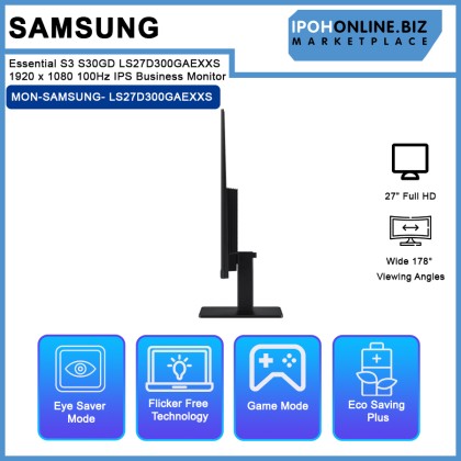 Samsung Essential S3 S30GD LS27D300GAEXXS 27" FHD 1920 x 1080 100Hz IPS Business Monitor