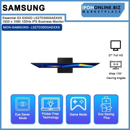 Samsung Essential S3 S30GD LS27D300GAEXXS 27" FHD 1920 x 1080 100Hz IPS Business Monitor