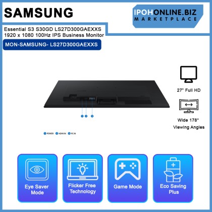 Samsung Essential S3 S30GD LS27D300GAEXXS 27" FHD 1920 x 1080 100Hz IPS Business Monitor