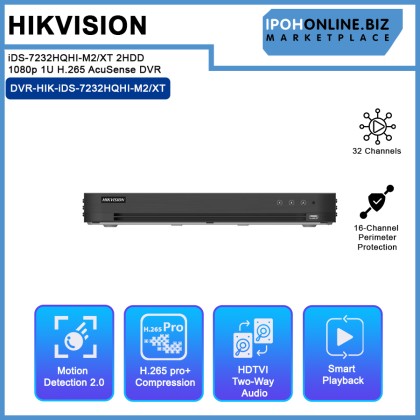 HIKVISION iDS-7232HQHI-M2/XT 32-ch 2HDD 1080p 1U H.265 AcuSense DVR