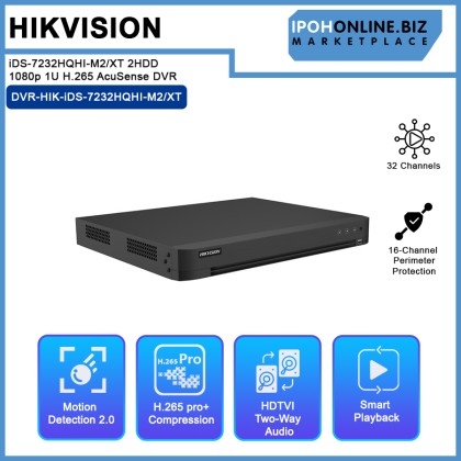 HIKVISION iDS-7232HQHI-M2/XT 32-ch 2HDD 1080p 1U H.265 AcuSense DVR
