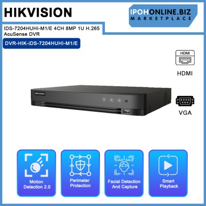 HIKVISION IDS-7204HUHI-M1/E 4CH 8MP 1U H.265 AcuSense DVR