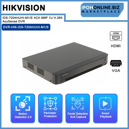 HIKVISION IDS-7204HUHI-M1/E 4CH 8MP 1U H.265 AcuSense DVR