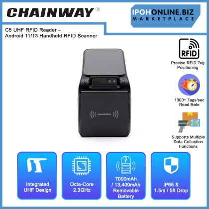 Chainway C5 UHF RFID Reader – Android 11/13 Handheld RFID Scanner Chainway C5 UHF RFID Reader – Android 11/13 Handheld RFID Scanner