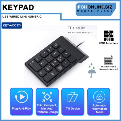 USB WIRED MINI NUMERIC KEYPAD