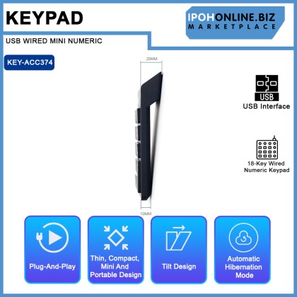 USB WIRED MINI NUMERIC KEYPAD