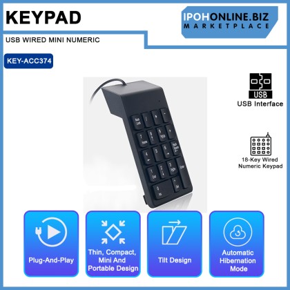 USB WIRED MINI NUMERIC KEYPAD
