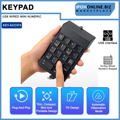 USB WIRED MINI NUMERIC KEYPAD