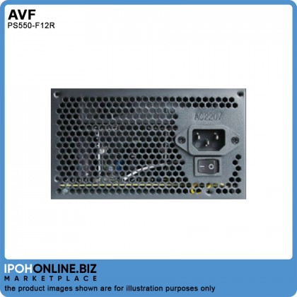 AVF 550W Power Supply With 12CM Red Fan