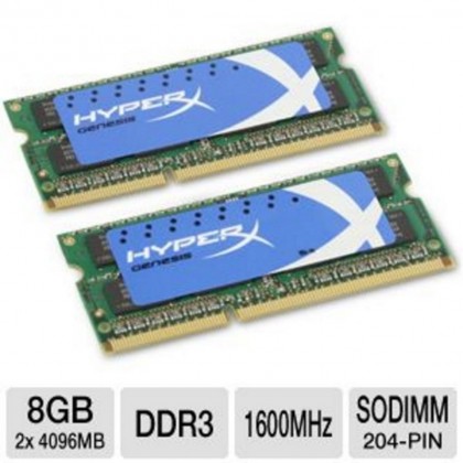 Kingston HyperX GENESIS 8GB (2 x 4GB) Kit 204-Pin DDR3 SODIMM DDR3 1600 (PC3 12800) Laptop Gaming RAM