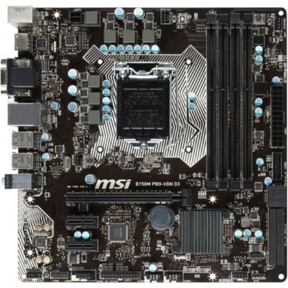 MSI B150M Pro-VDH LGA 1151 Intel B150 HDMI SATA 6Gb/s USB 3.1 GEN1 Skylake Micro ATX Motherboard MSI B150M Pro-VDH LGA 1151 Intel B150 HDMI SATA 6Gb/s USB 3.1 GEN1 Skylake Micro ATX Motherboard