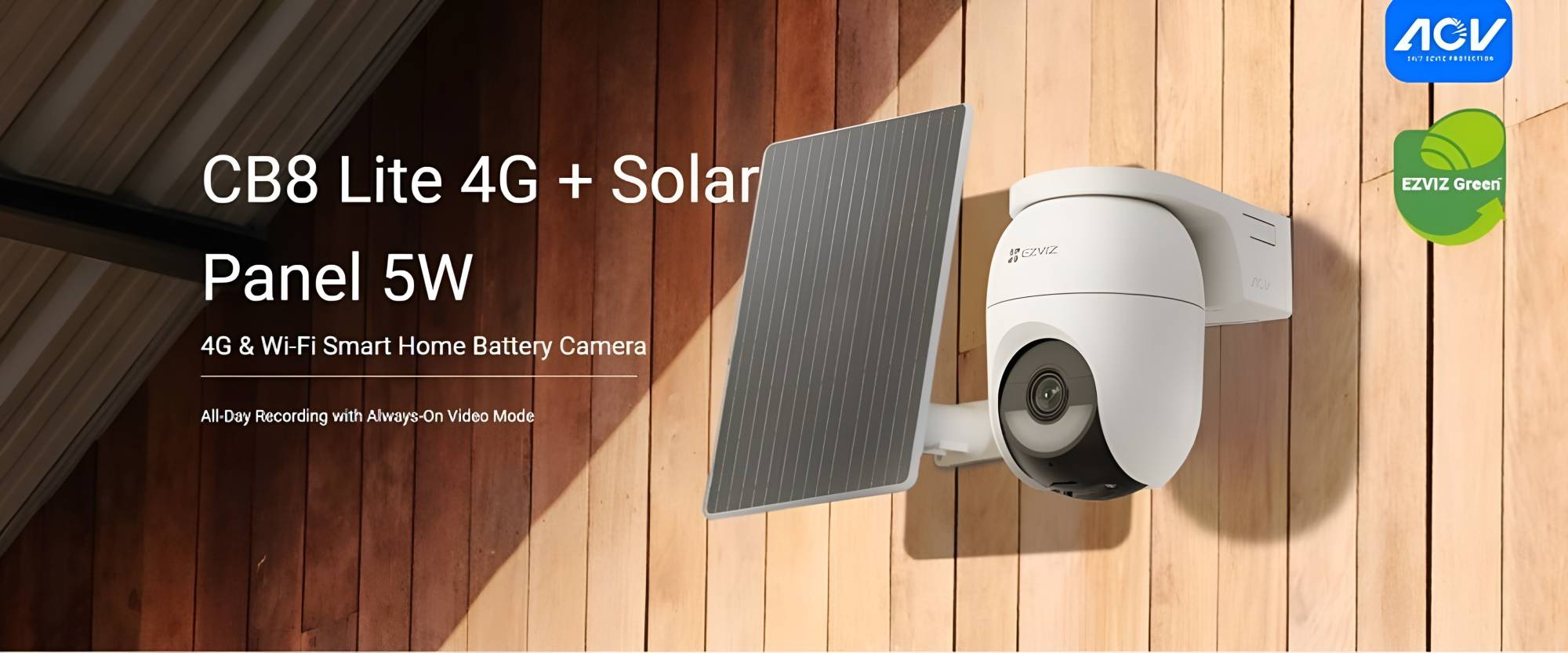Ezviz CB8 Lite 4G Kit 4MP 2K Battery Powered Pan & Tilt Wi-Fi Weatherproof WiFi Security CCTV Camera